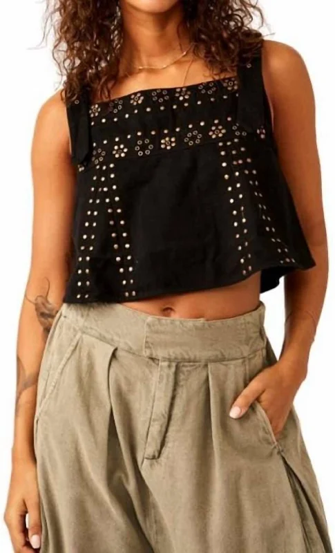 Daily Deals Rikki Studded Top In Midnight Combo