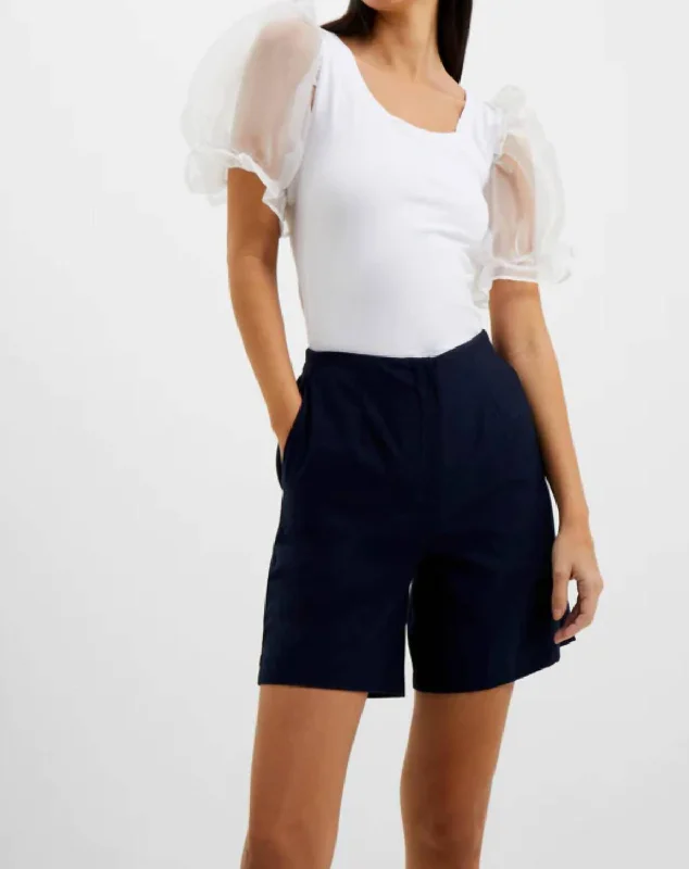 Unmissable Offer Rosana Cotton Mix Organza Top In Linen White