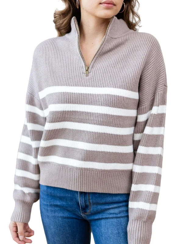 Unbeatable Prices Russell Pullover In Taupe/ivory