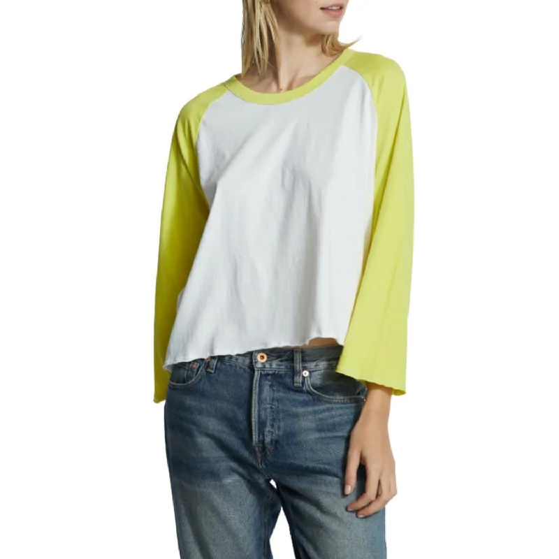 Daily Deals Sawyer Tee In White/chartreuse