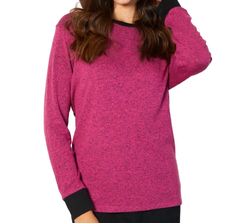 Closeout Scoop Neck Top In Rose