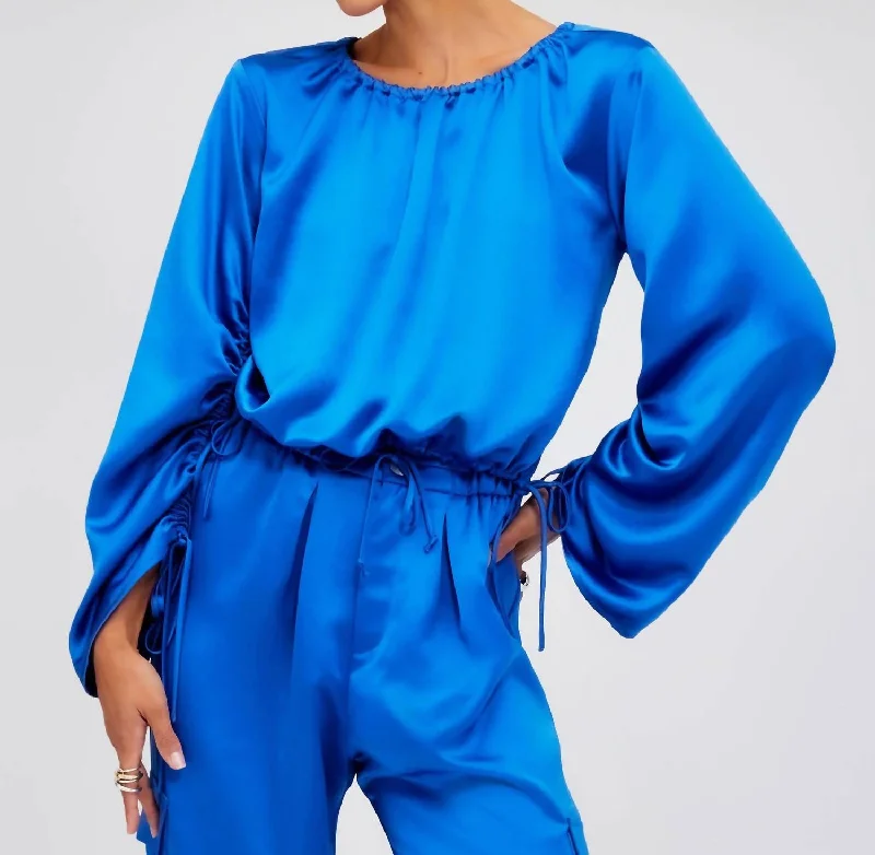 Price Blitz Serafina Top In Sapphire Blue