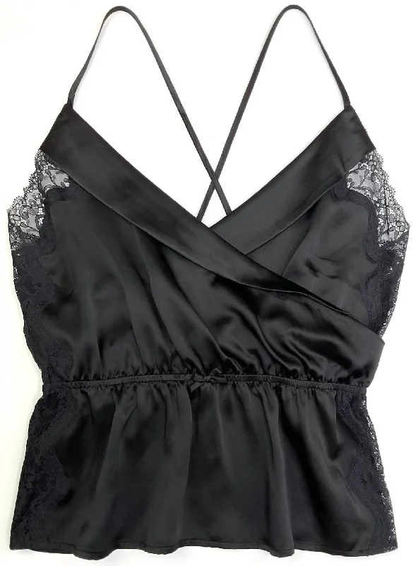 Sale Event Silk Tuxedo Cami In Black