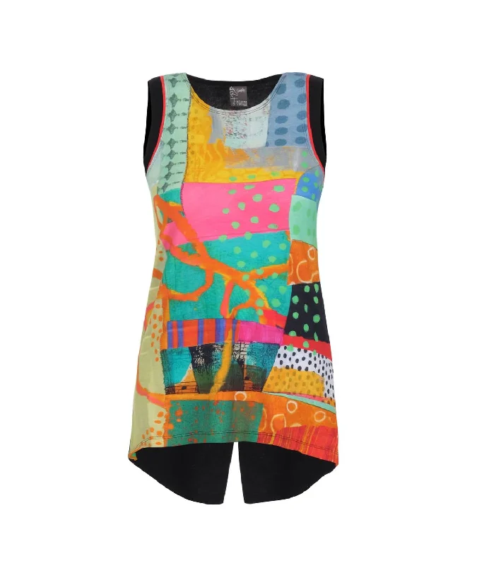 Final Markdown Simply Art  Jane Davies Knit Tunic In Multi