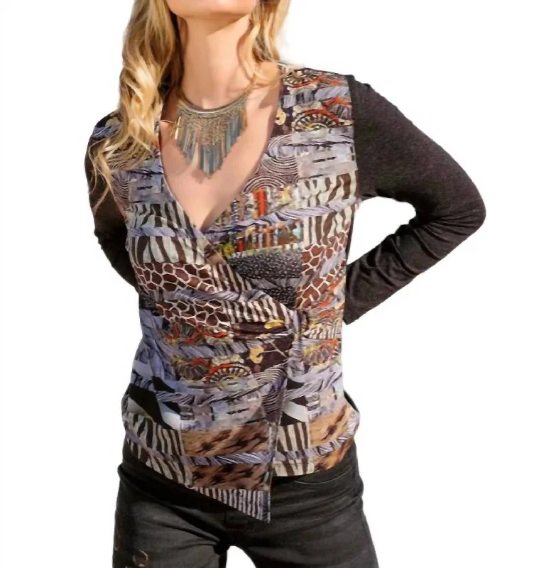 Markdowns Simply Art Joy Burlington Top In Multi Color