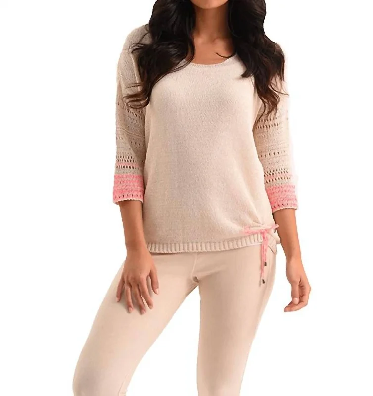 Instant Discount Sloane Crochet Top In Beige
