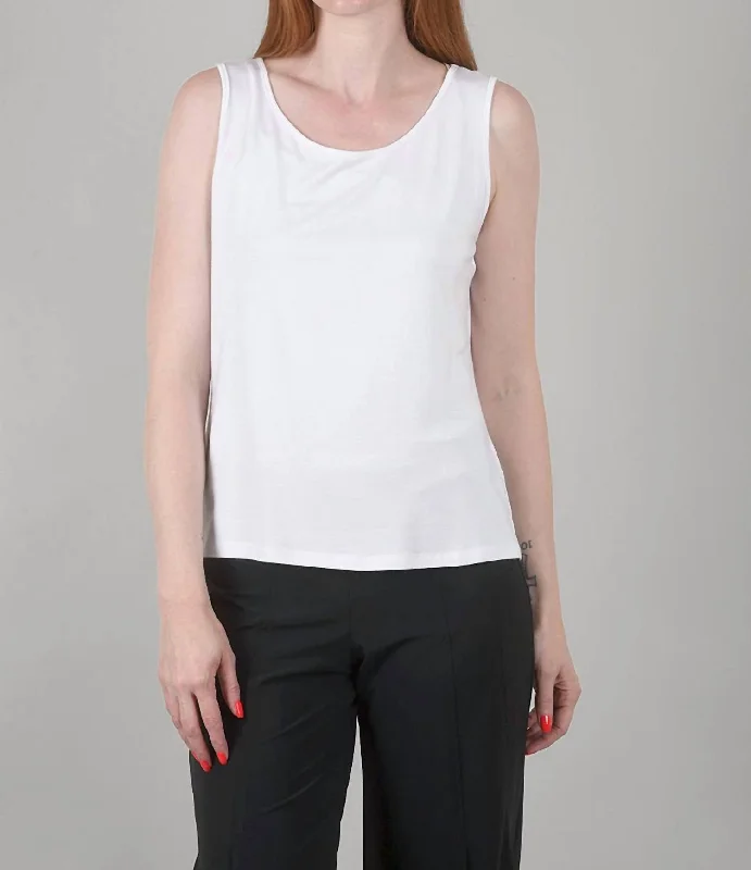 Fantastic Deals Smooth Jersey Basic Tank In White