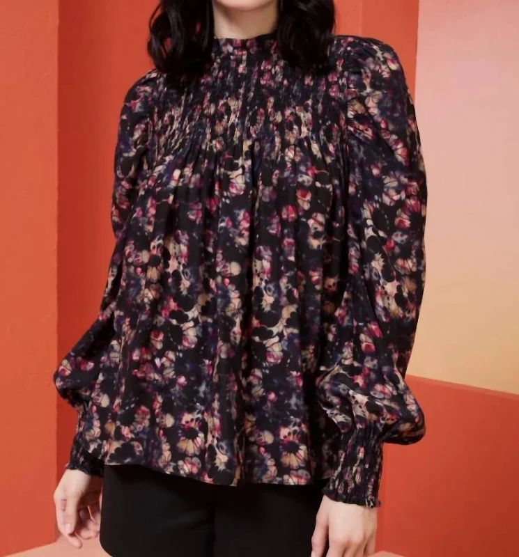 Midnight Madness Sofia Blouse In Mariposa