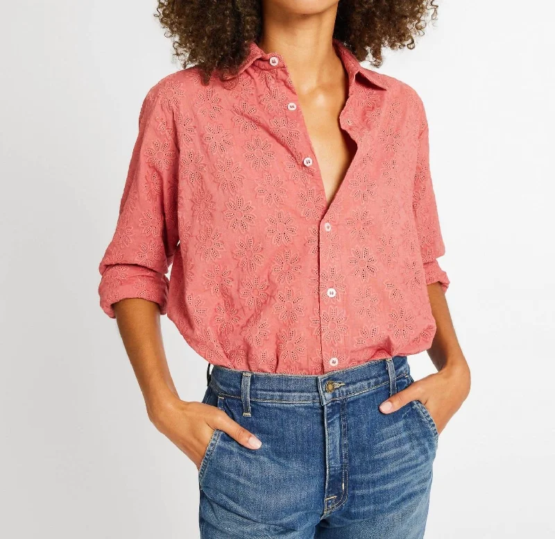 Crazy Deals Sofia Top In Rosewood Eyelet