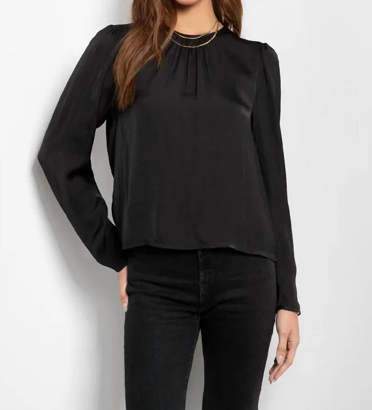 Customer Appreciation Sale Solid Charise Top In Black