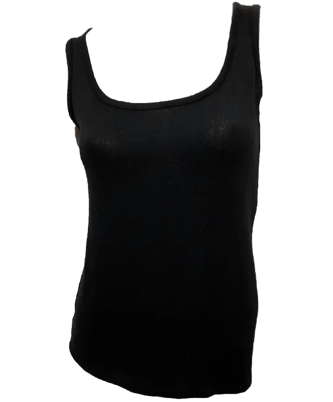 Fantastic Offers Solid Tank Top In Black
