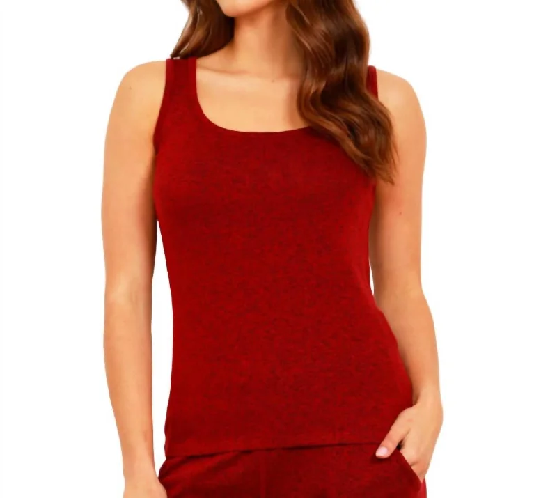 Doorbuster Deal Solid Tank Top In Wine