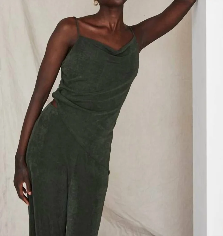 New Deals Sophia String Detailed Tank In Green