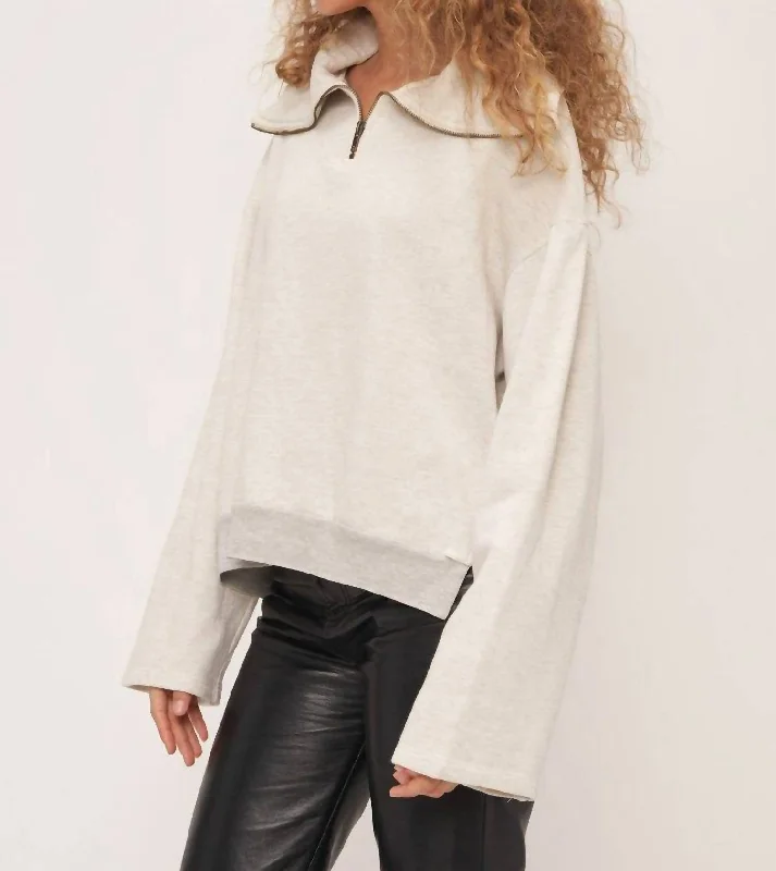 Exclusive Online Offer Sorento Half Zip Sweatshirt In Ivory