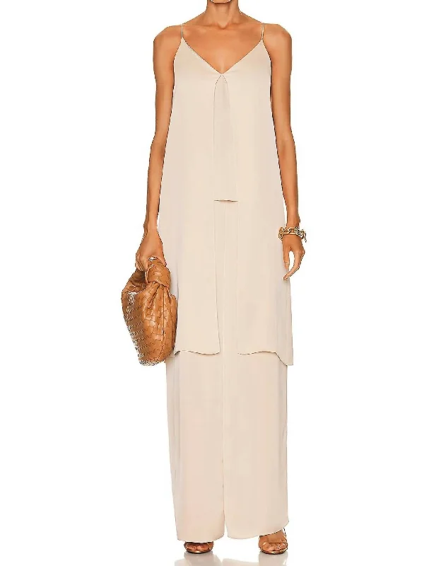 Mega Deal Split Front Camisole In Clay