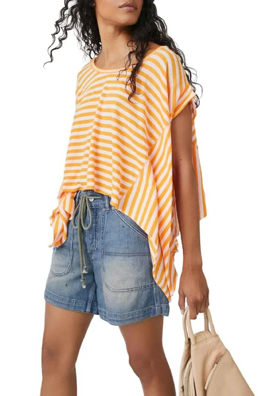 Mega Sale Striped Angel Tee In Pink Vitamin