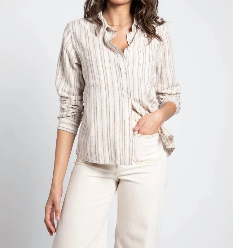 Buy Now Tallulah Top In Burlap Safari