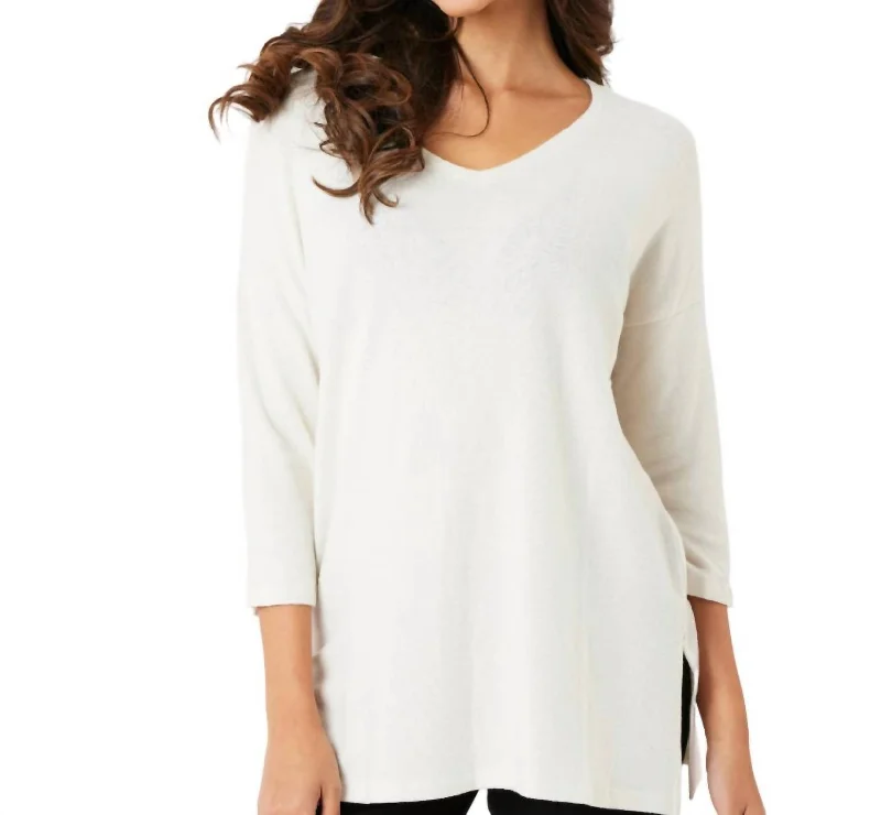 Mega Sale Tatiana Kashmira 3/4 Sleeve Tunic In Beige