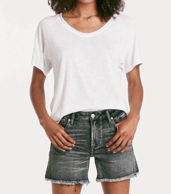 Lowest Price Taylor Relaxed V-Neck Slubbed Basic Tee In White