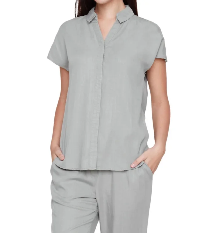 Bonus Savings Tencel Cap Sleeve Top In Aloe