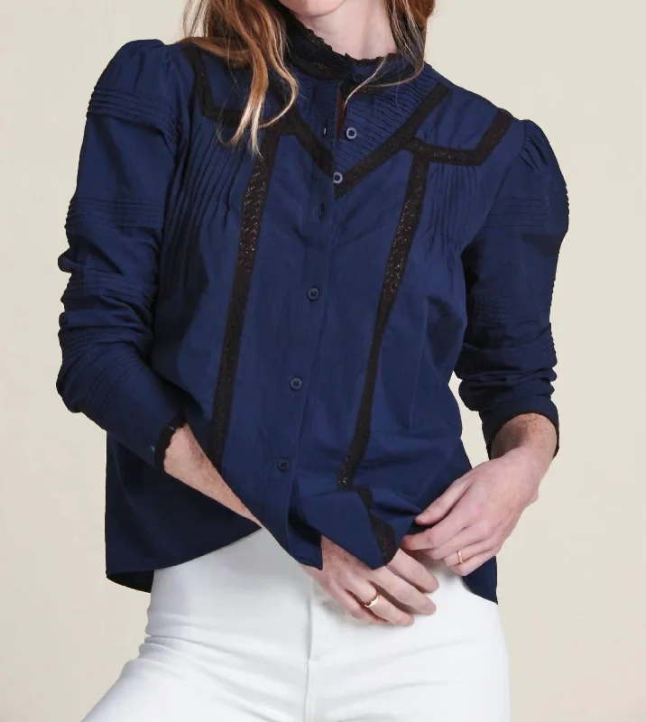 Price Cut The Shirt Priya Shirt Muse In Navy Blue/black