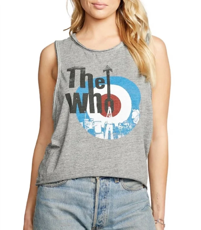 Limited Availability The Who Target Tank Top In Grey