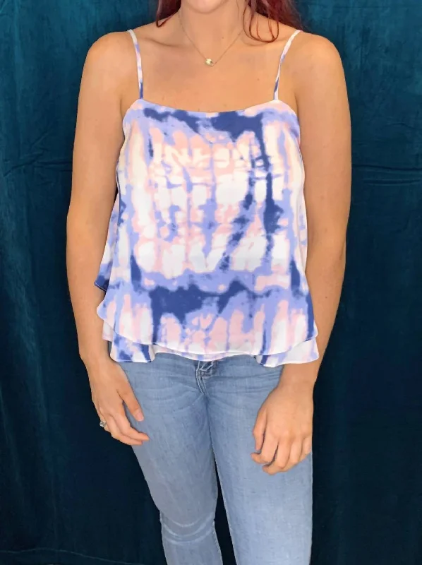 Price Reduction Tie Dye Camisole In Pink And Purple
