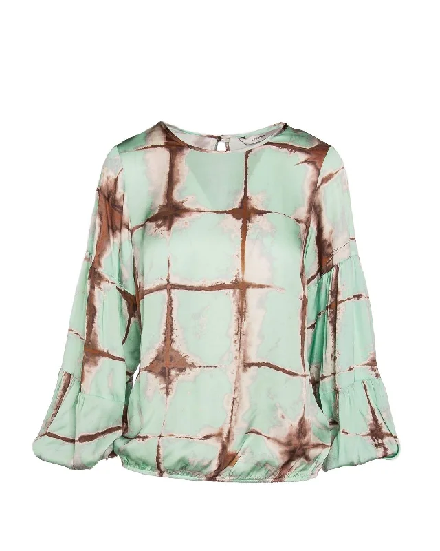 Low Prices Tie Dye Top In Green