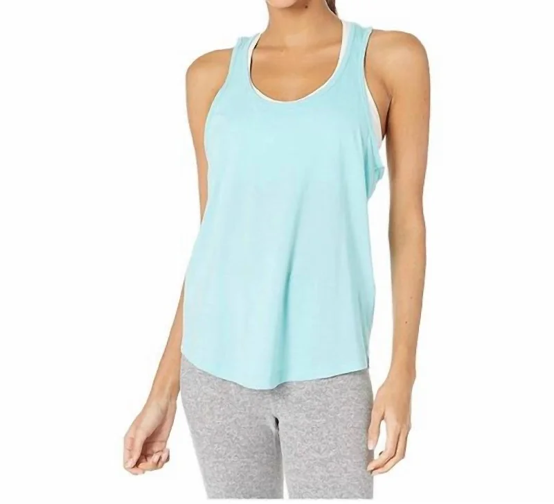 Discount Deals To The Point Looped Tank Top In Island Topaz