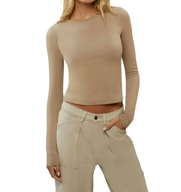 Limited Availability Tomboy Long Sleeve Tee In Dove