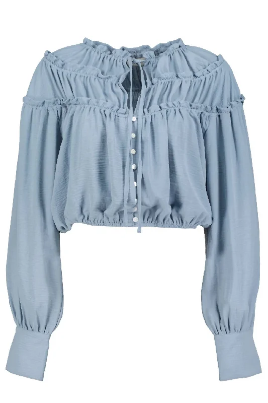 Inventory Reduction Ultra Violet Boho Canyon Top In Azul