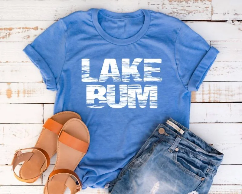 Lowest Price Unisex Lake Bum Graphic Tee In Blue
