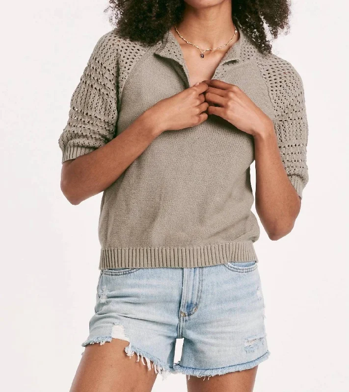 Overstock Verona Crochet Sweater In Sage