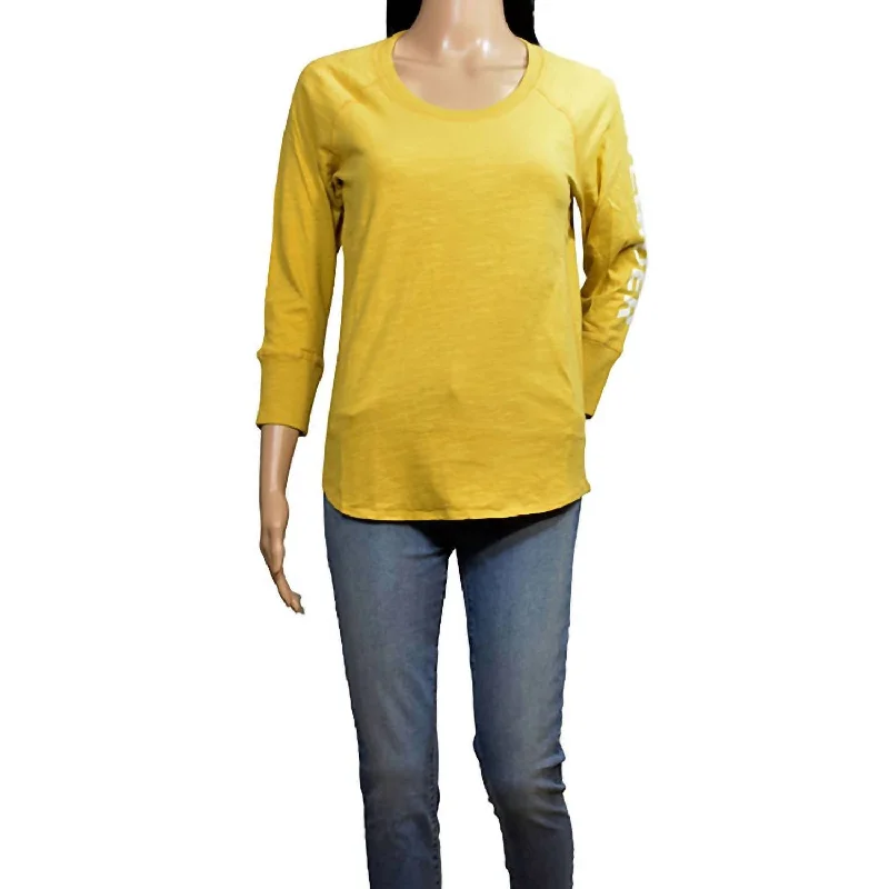 Value Deals Women California Cotton T-Shirt In Mustard