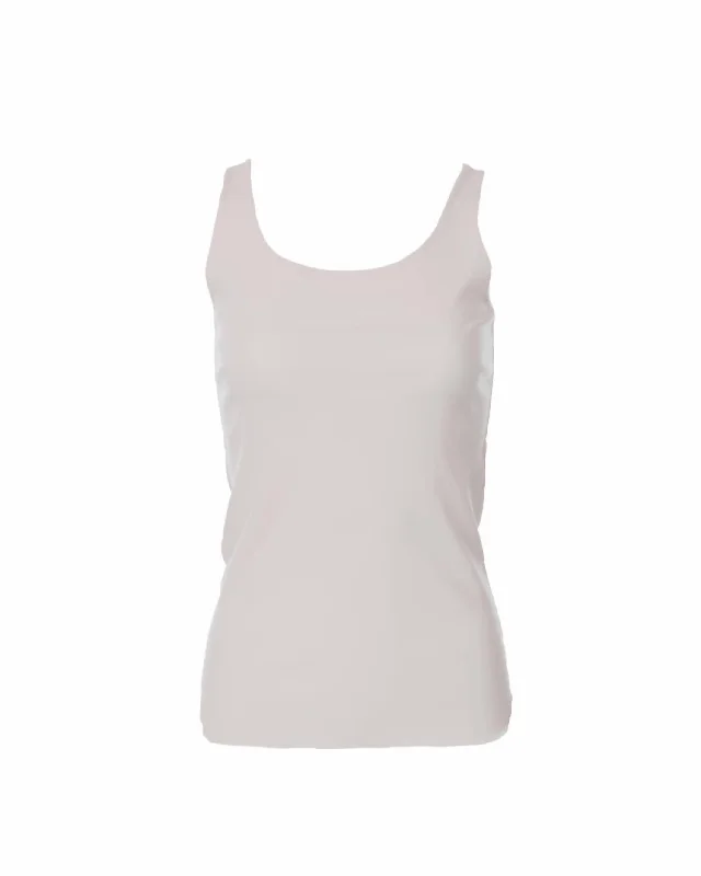 Shop and Save Women Scoop Neck Tank In Linen