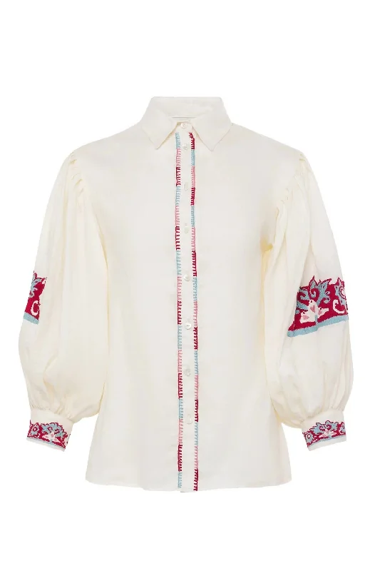 Sneak Peek Sale Women's Aurelia Blouse In Natural