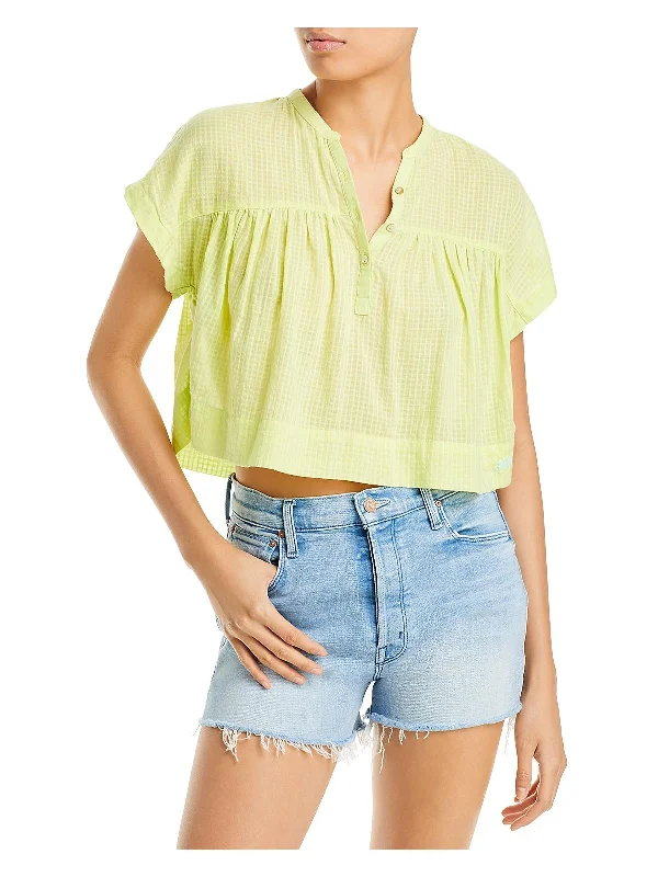 Epic Deals Womens Cotton Cropped Pullover Top