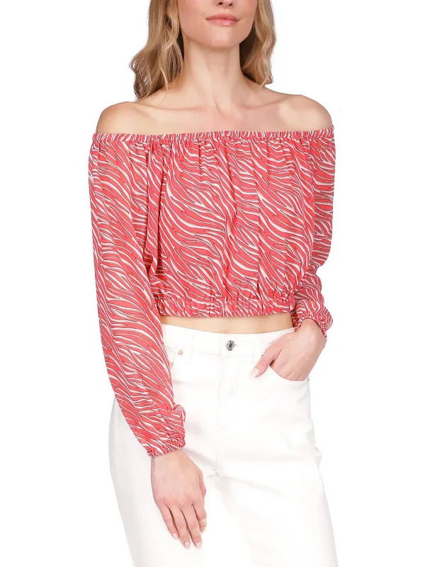 TIME-Limited Offer Womens Cropped Long Sleeve Off The Shoulder