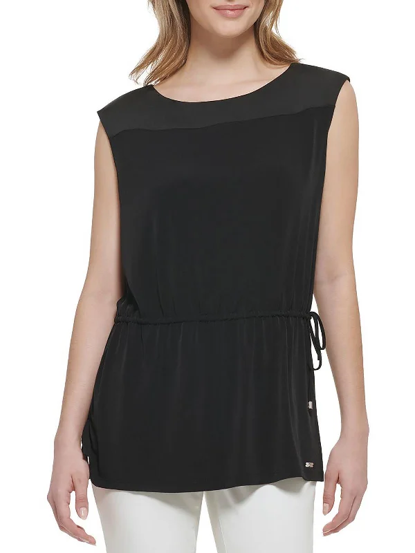 Markdowns Womens Drawstring Office Blouse