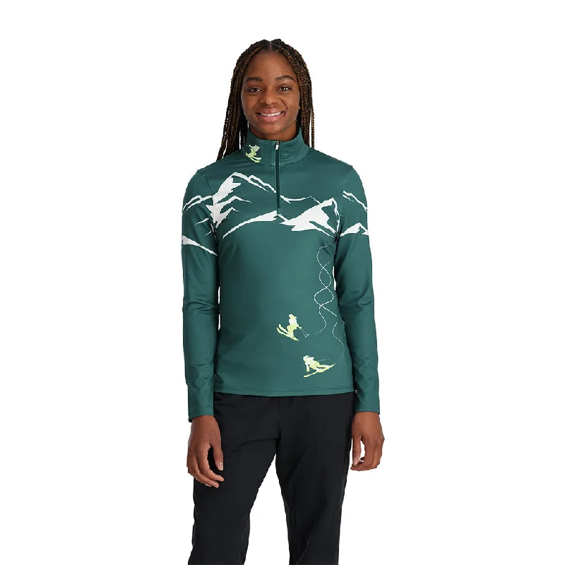 Crazy Deals Womens Figure 8 Half Zip - Cypress Green