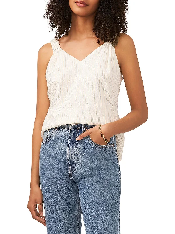 Major Savings Womens Metallic Pinstripe Pullover Top