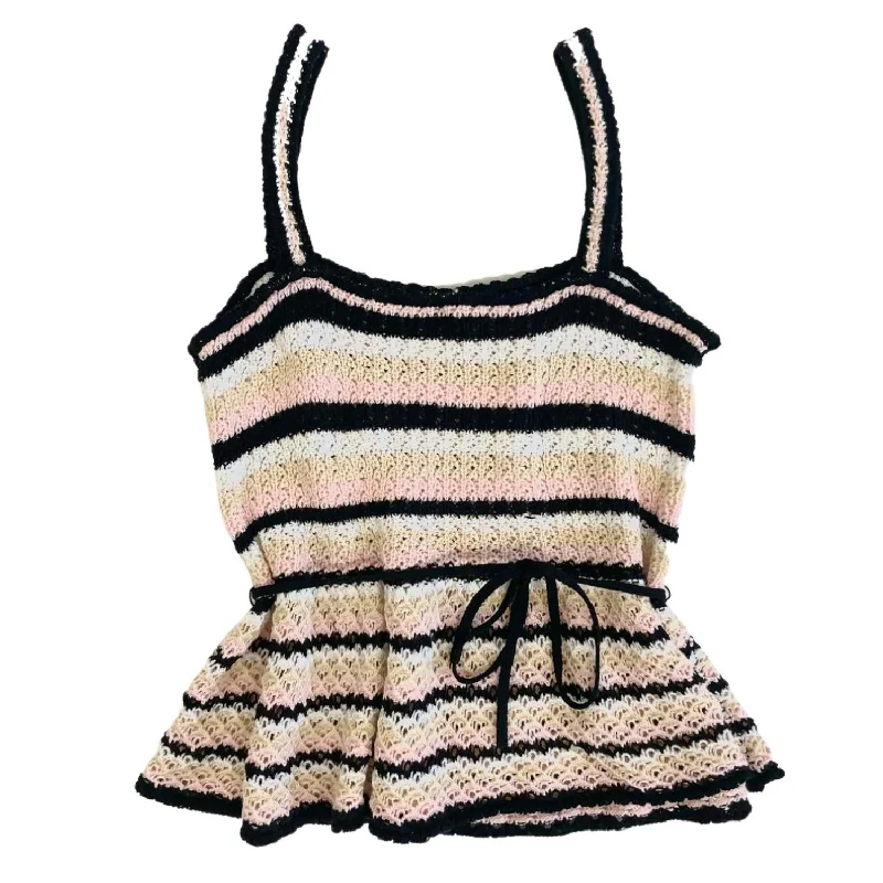 Hot Deal Women's Monique Crochet Top In Stripe