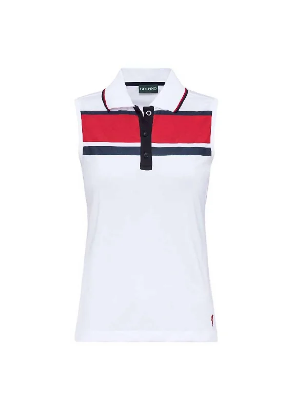 Special Buy Women's New Club Sleeveless Polo In White