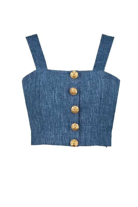 Mega Deal Women's Parker Tweed Top In Azul