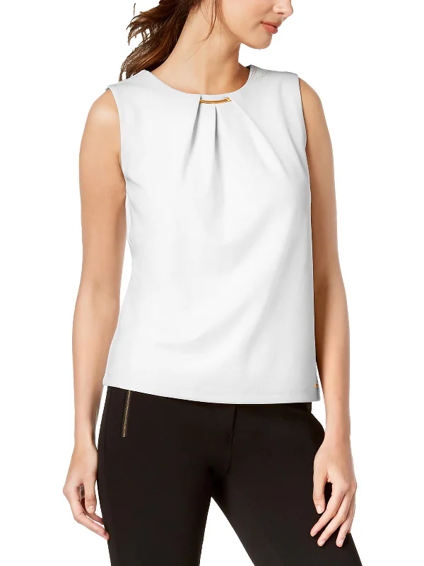 Unmissable Offer Womens Pleated Sleeveless Pullover Top