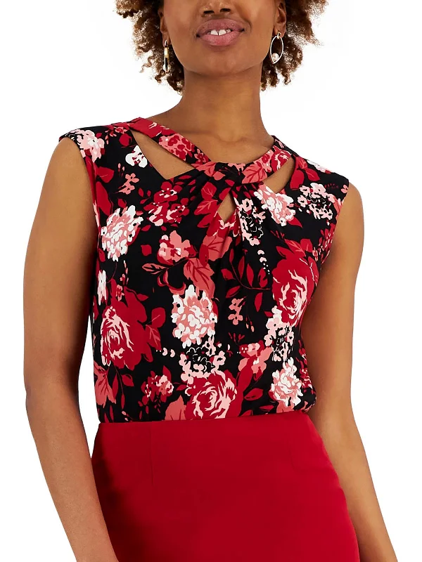 Must-Have Deals Womens Polyester Twist Neck Pullover Top