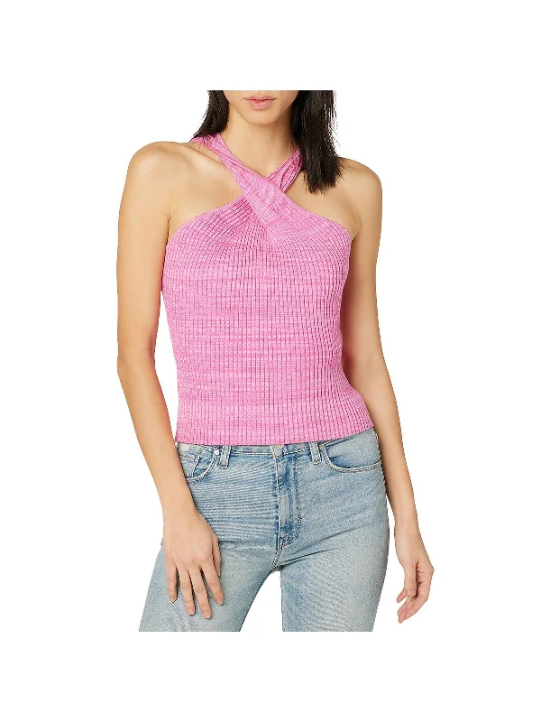 Huge Discounts Womens Ribbed Racerback Halter Top