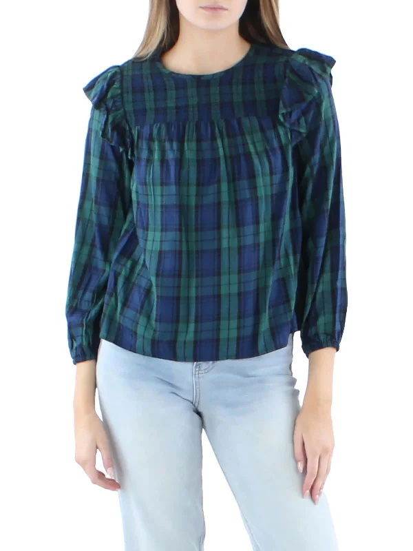Limited Edition Womens Ruffles Smocking Pullover Top