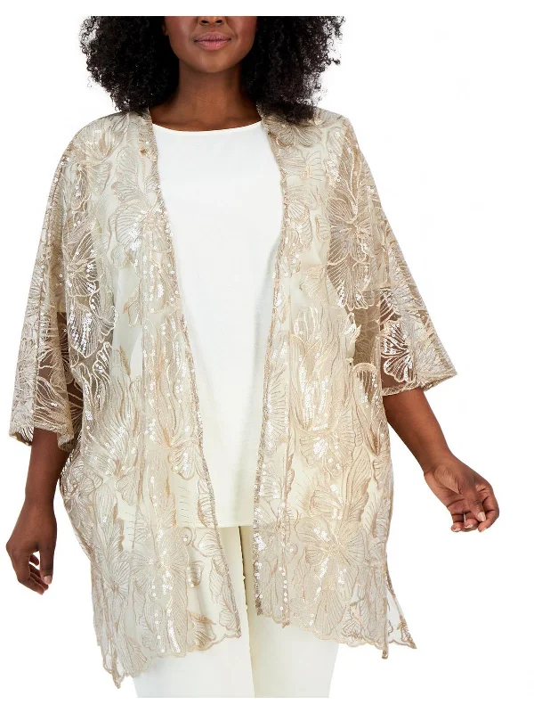 Today Only Womens Sequined Layering Kimono