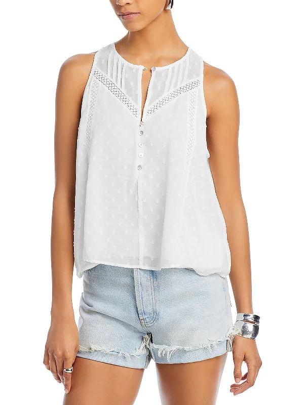 Early Access Womens Sleeveless Sheer Tank Top